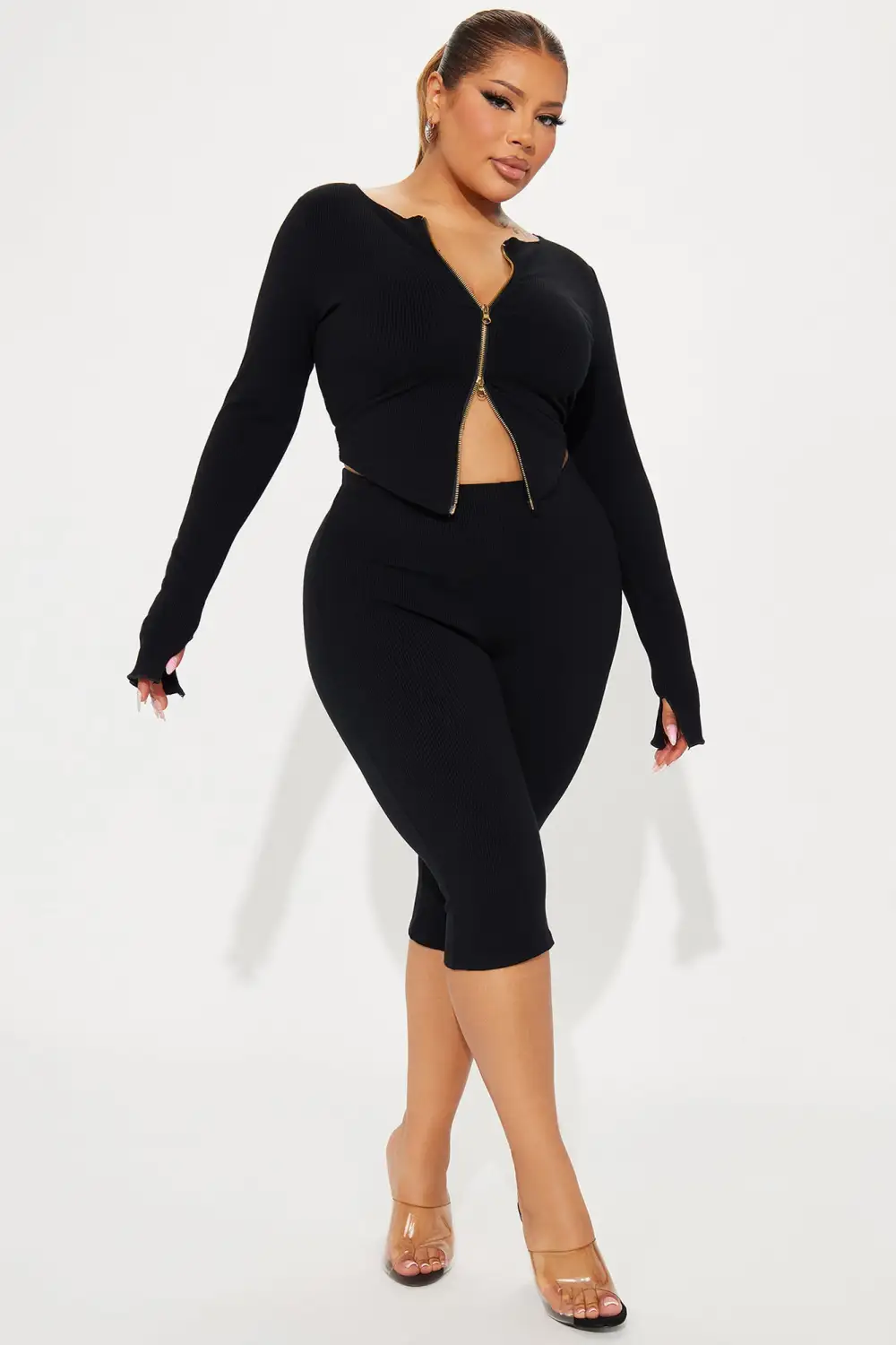 Eliza Snatched Pant Set - Black