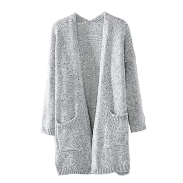 Loose Knit Cardigan Sweater with Pockets
