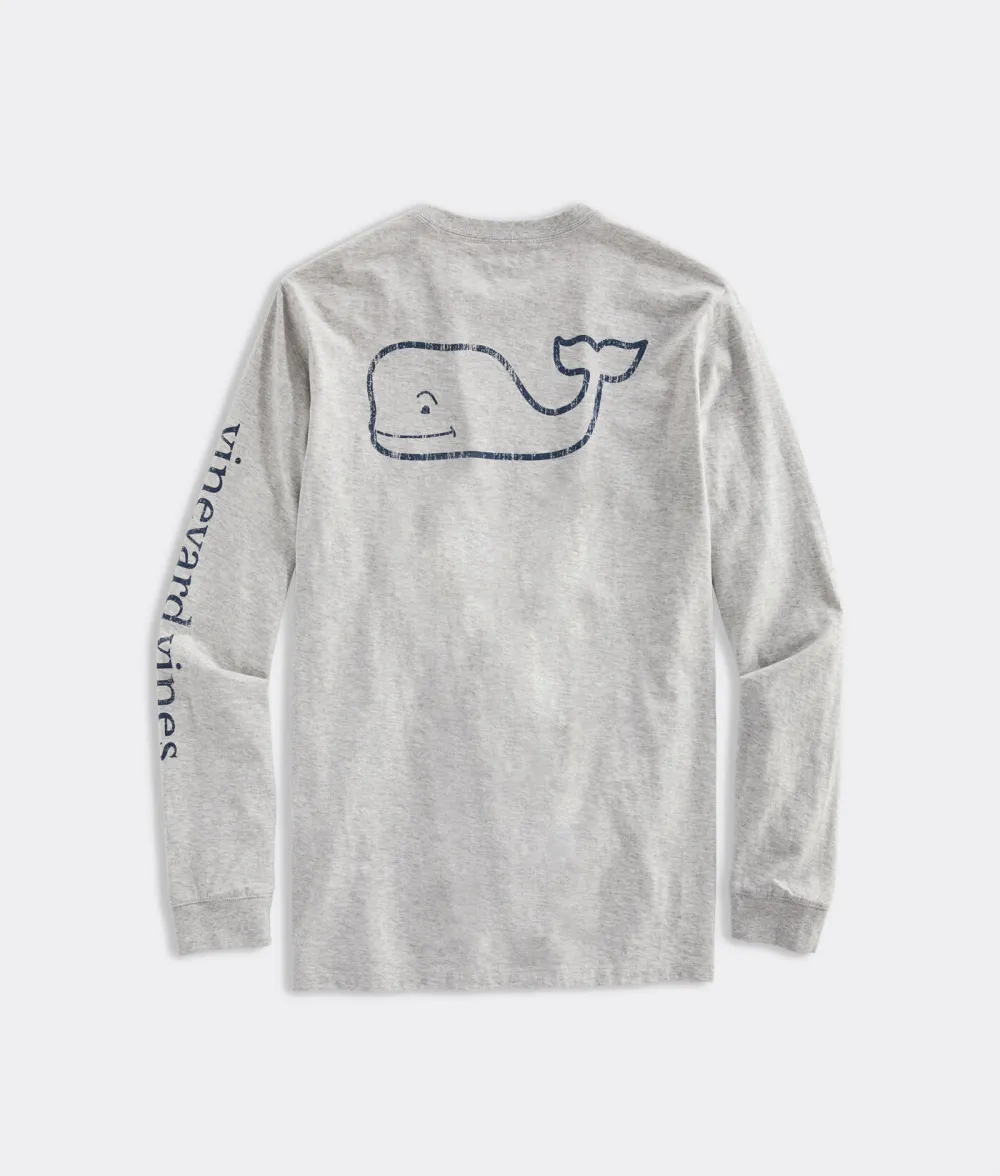 Vintage Whale Long-Sleeve Pocket Tee