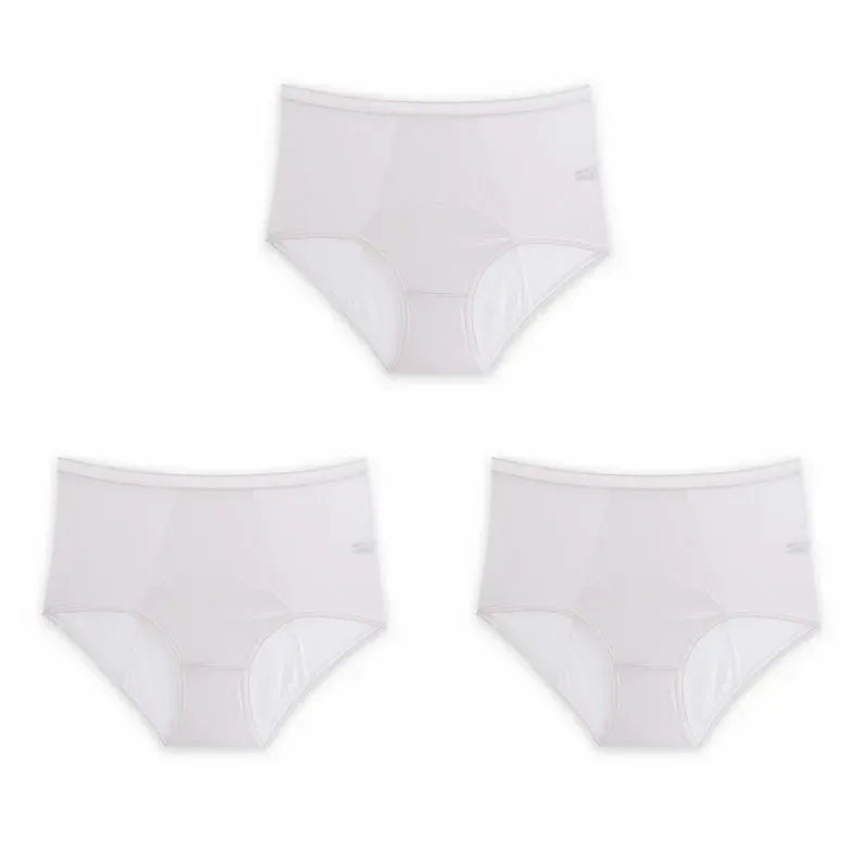 High Waist Leak Proof Ice Silk Panties Plus Size L-6XL