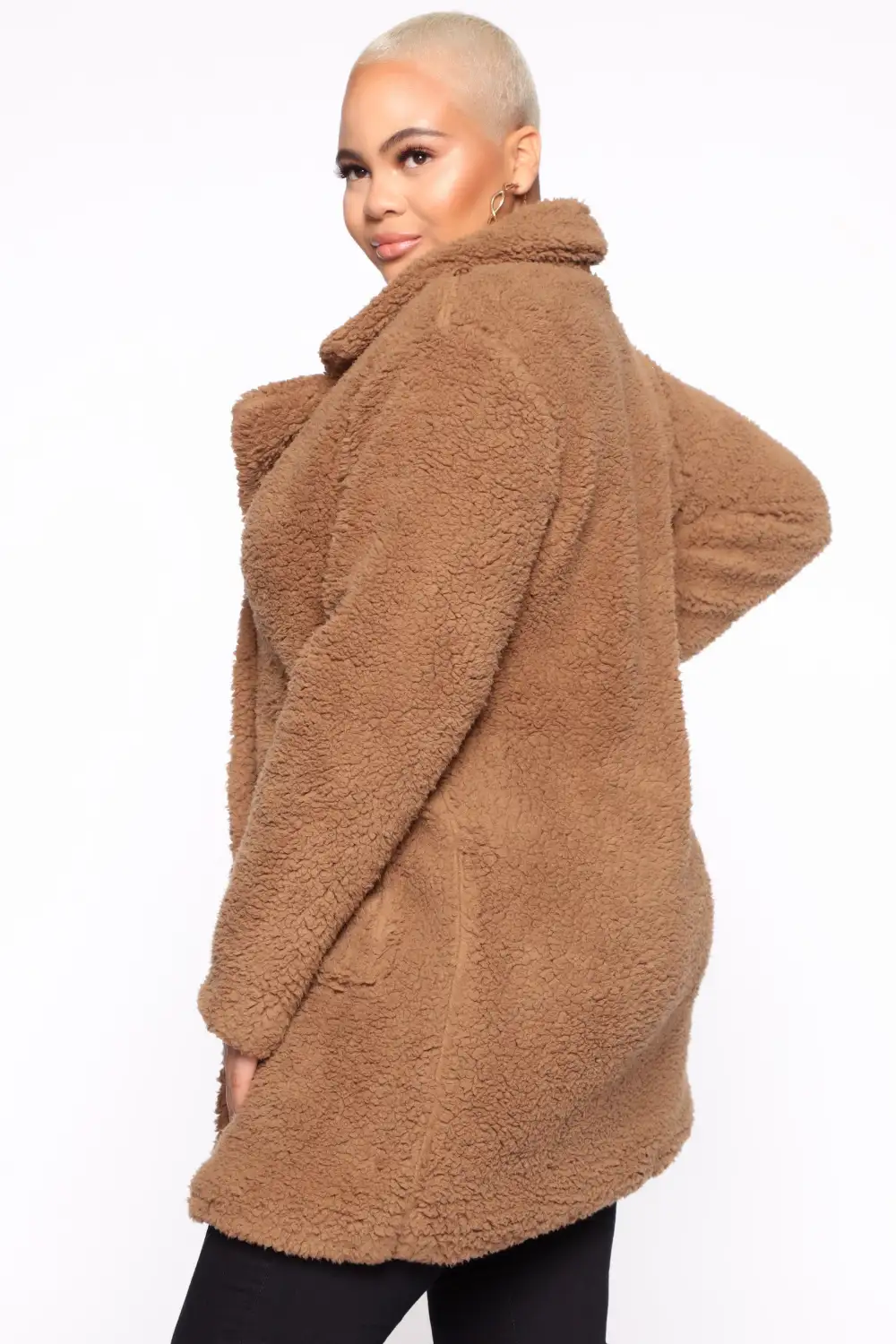 Keep Each Other Warm Sherpa Coat - Mocha