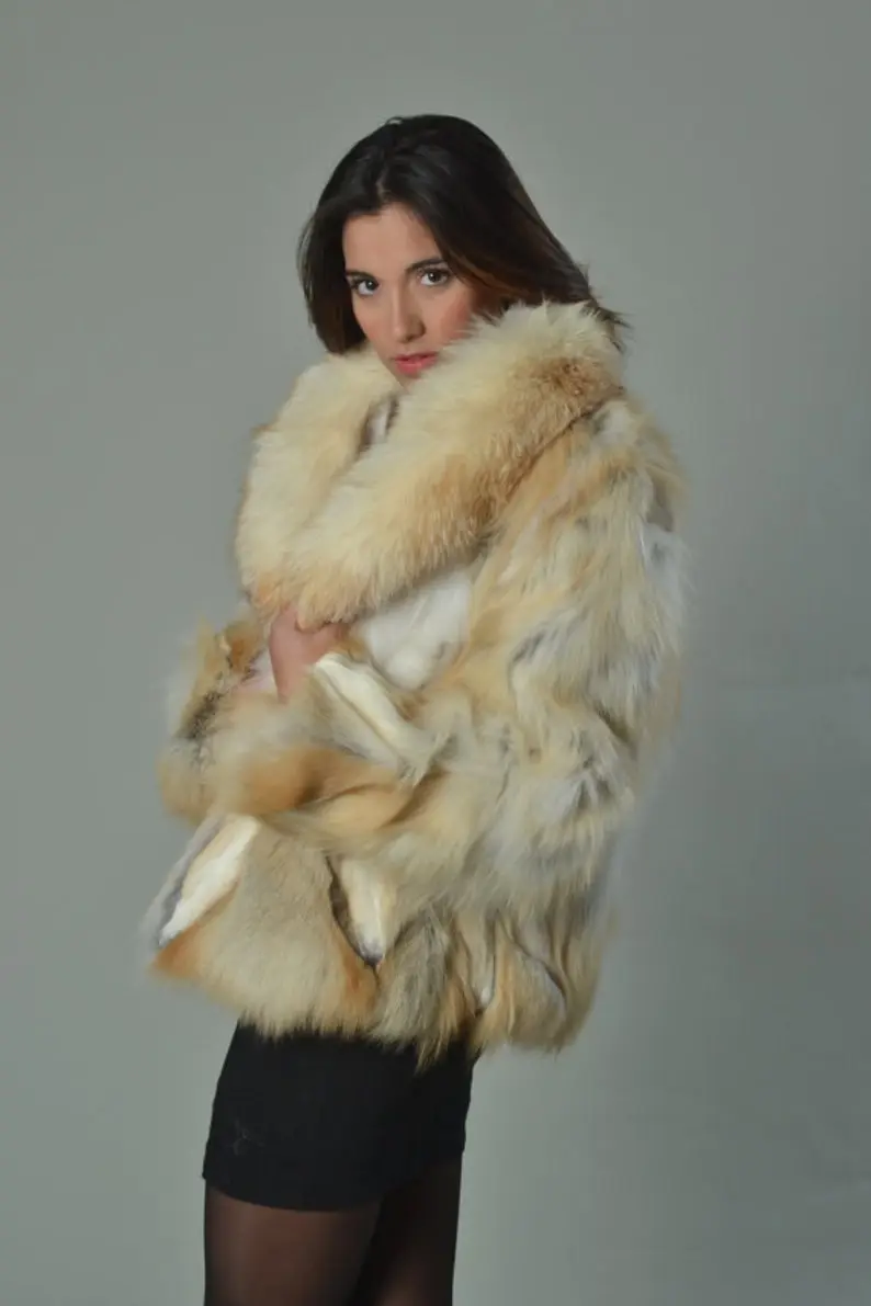 Golden Fox Fur Coat
