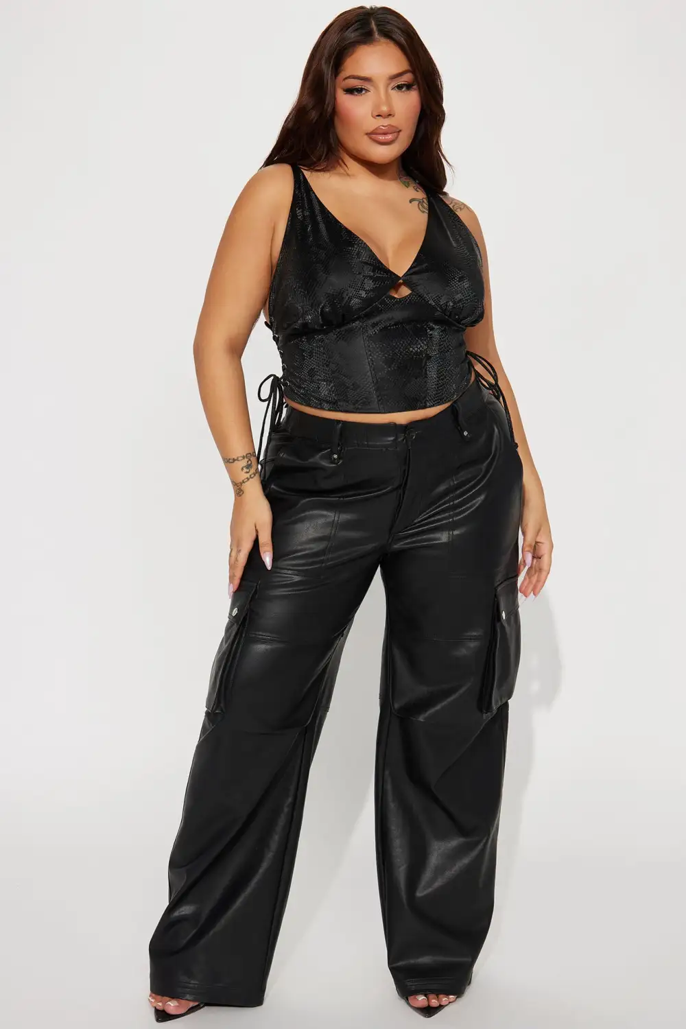 Got Your Attention Corset Top - Black