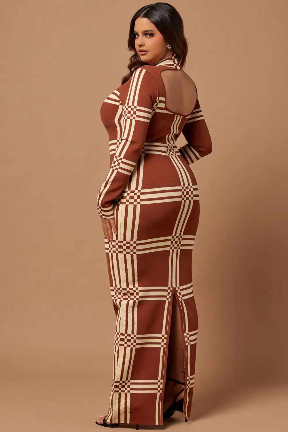 Claudia Knit Maxi Dress - Cognac