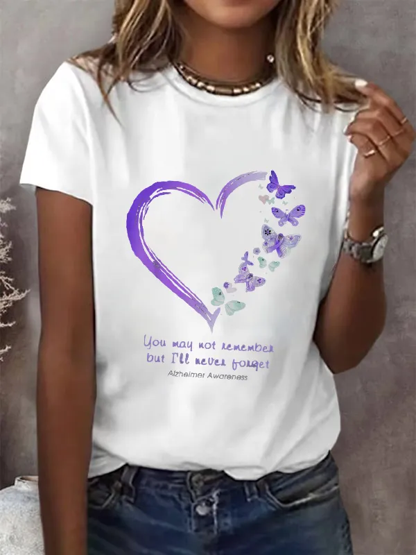 You May Not Remember But I'Ll Never Forget Alzheim T-Shirt