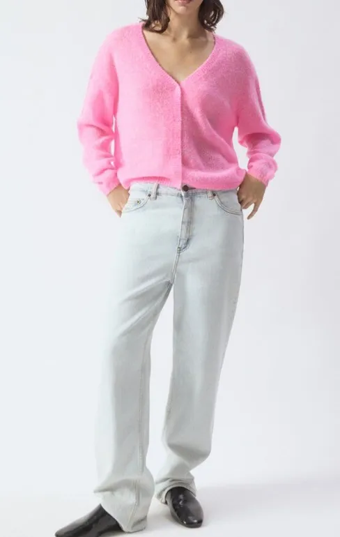 Textured Button Front Knit Cardigan