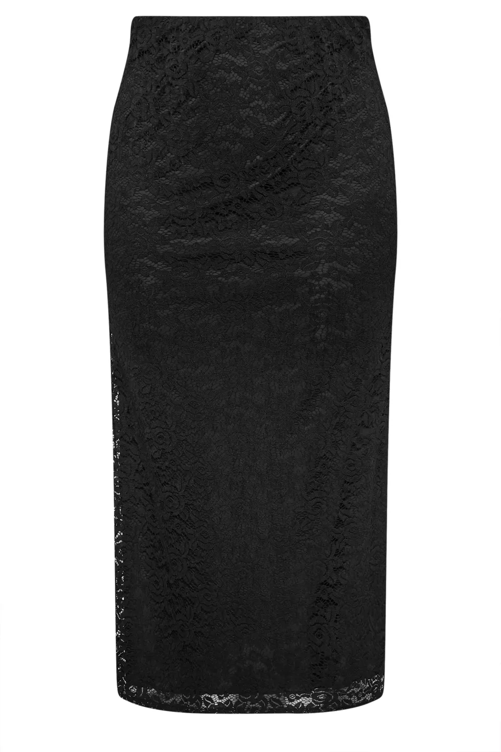 YOURS Curve Black Lace Maxi Skirt