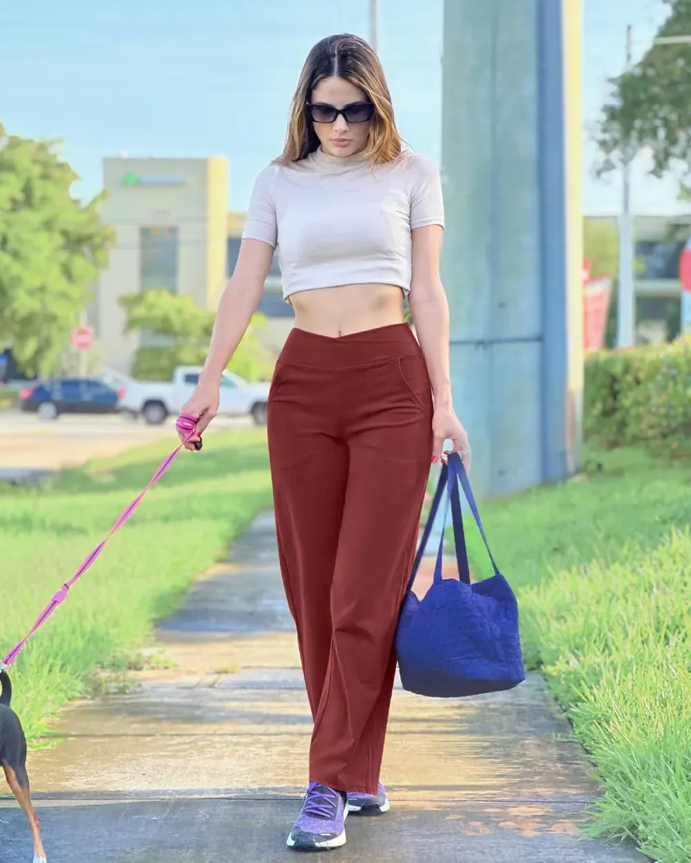 G4Free Wide Leg Pants for Women Loose Yoga Pants with Pockets Petite/Regular/Tall Stretch Casual Lounge Pants