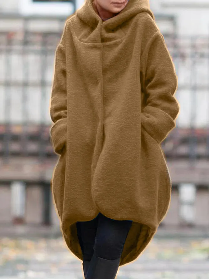 Long Sleeve Pockets Hoodie Jacket