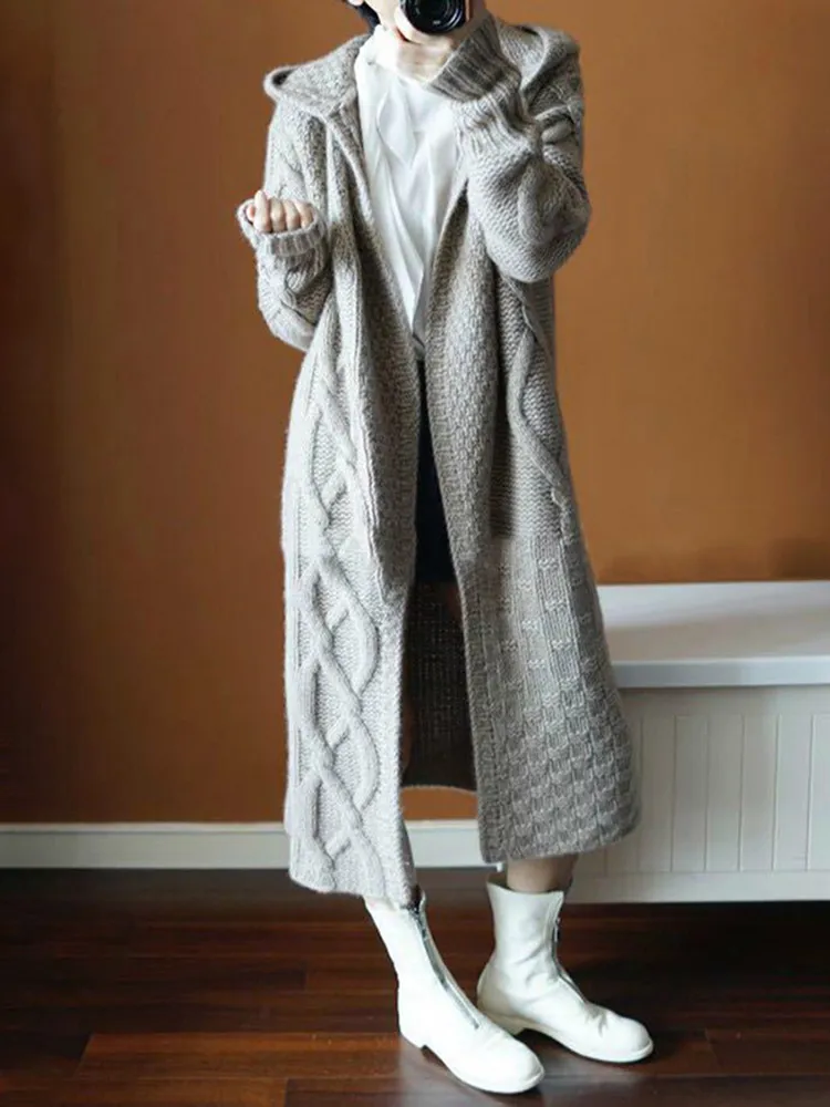 Loose Twist Coarse Sweater Cardigan