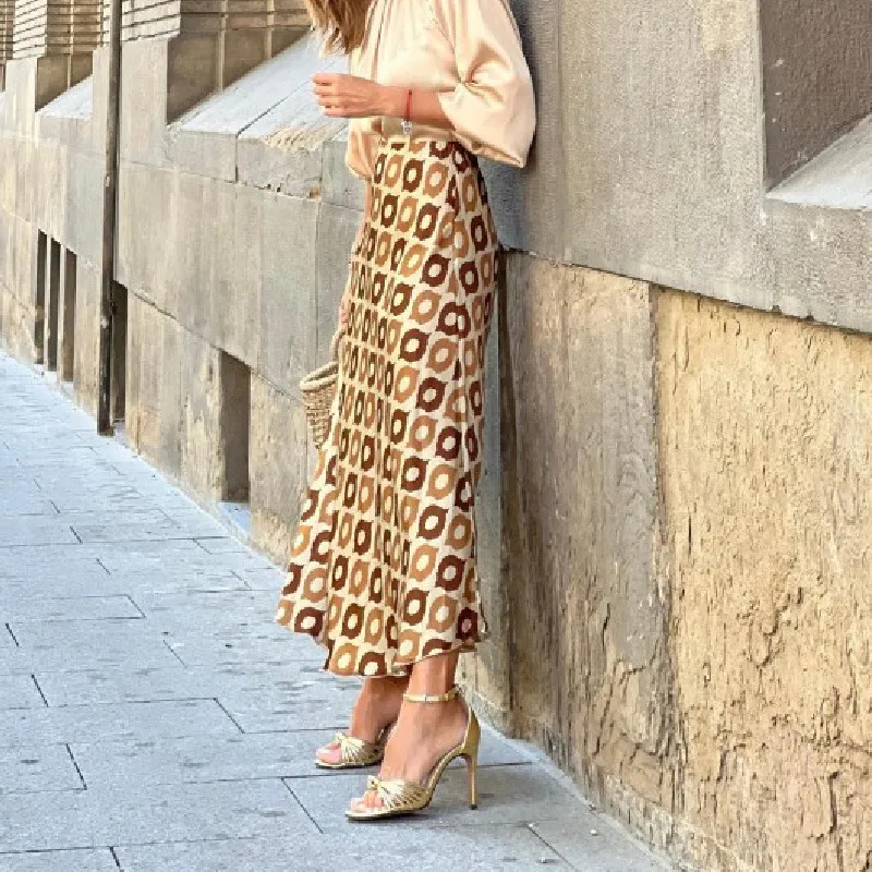 Women’s Polyester Maxi Skirt