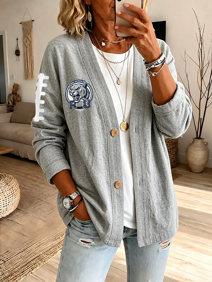 Women'S Football Fan Cardigan