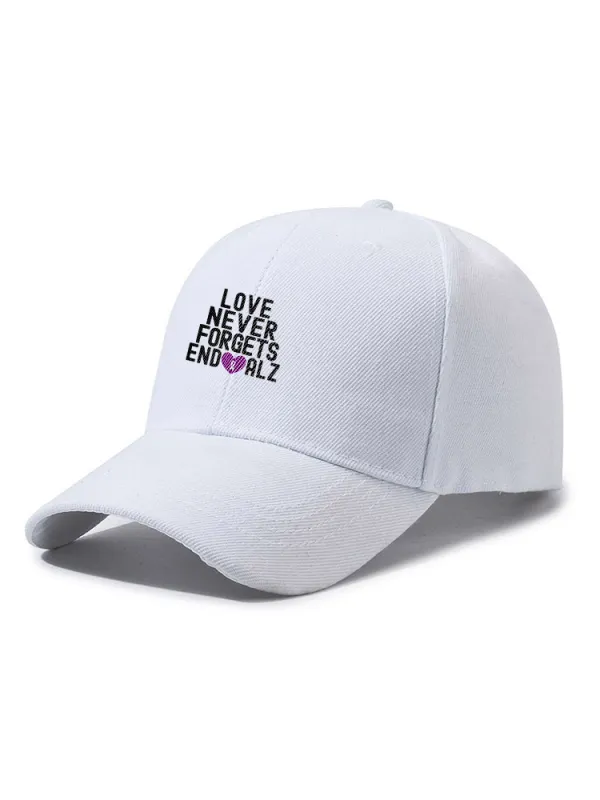 Love Never Forgets End Alz Baseball Cap