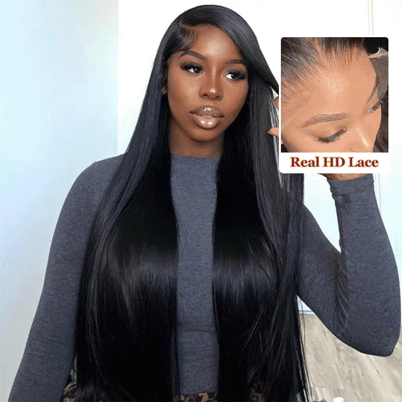 Soft Straight 13x6 Real HD Lace Undetactable BlendAway Full Lace Frontal Wig