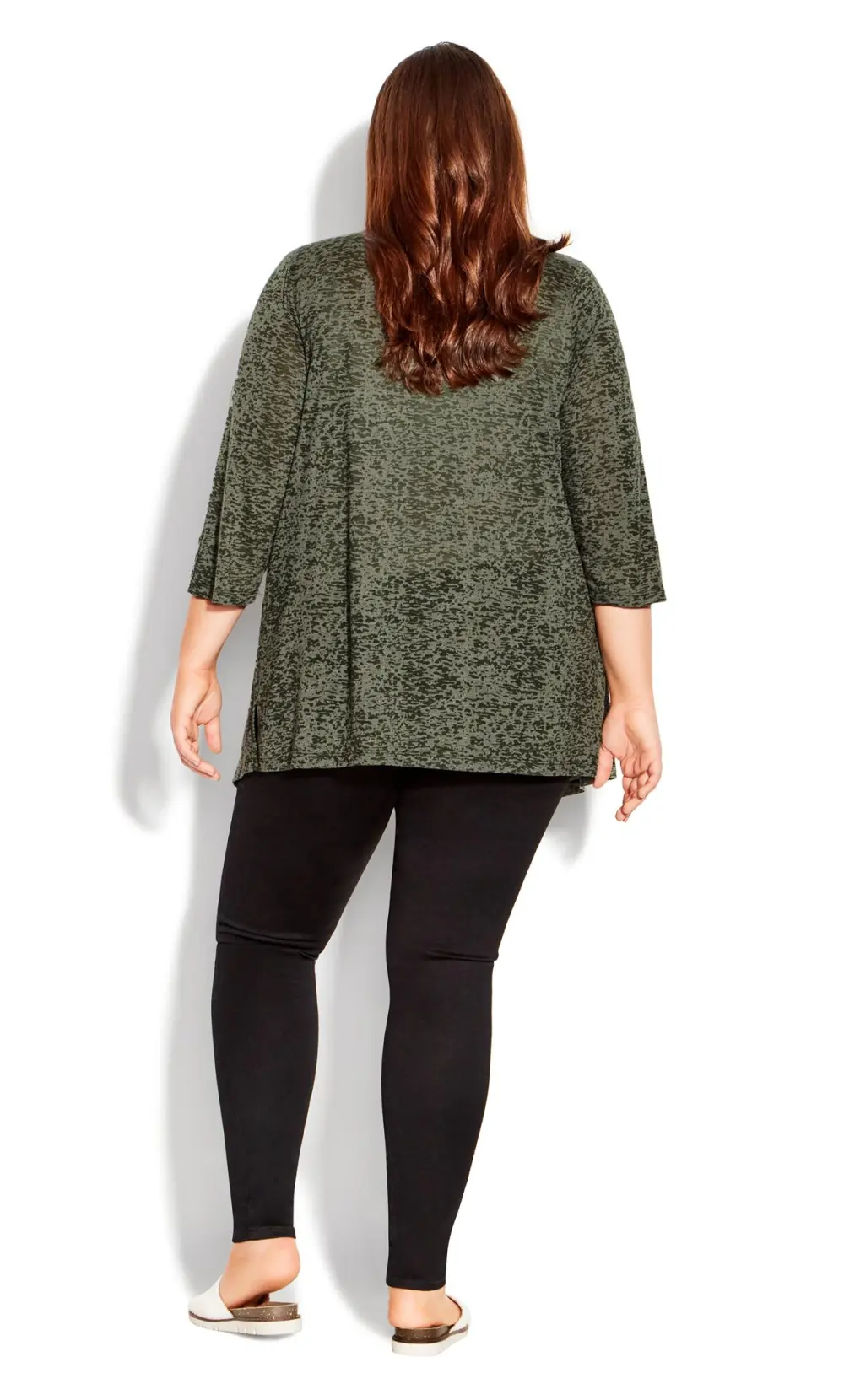 Evans Green Abstract Print Cardigan