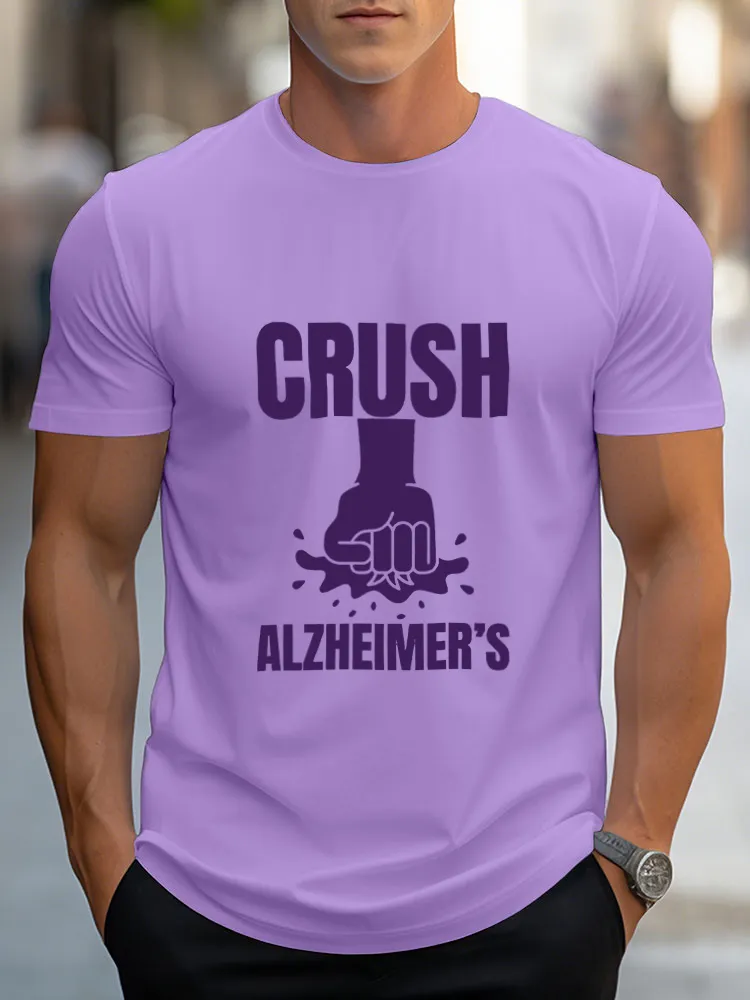 Men'S Round-Neck Short-Sleeved T-Shirt Grush Alzheimer'S Prints
