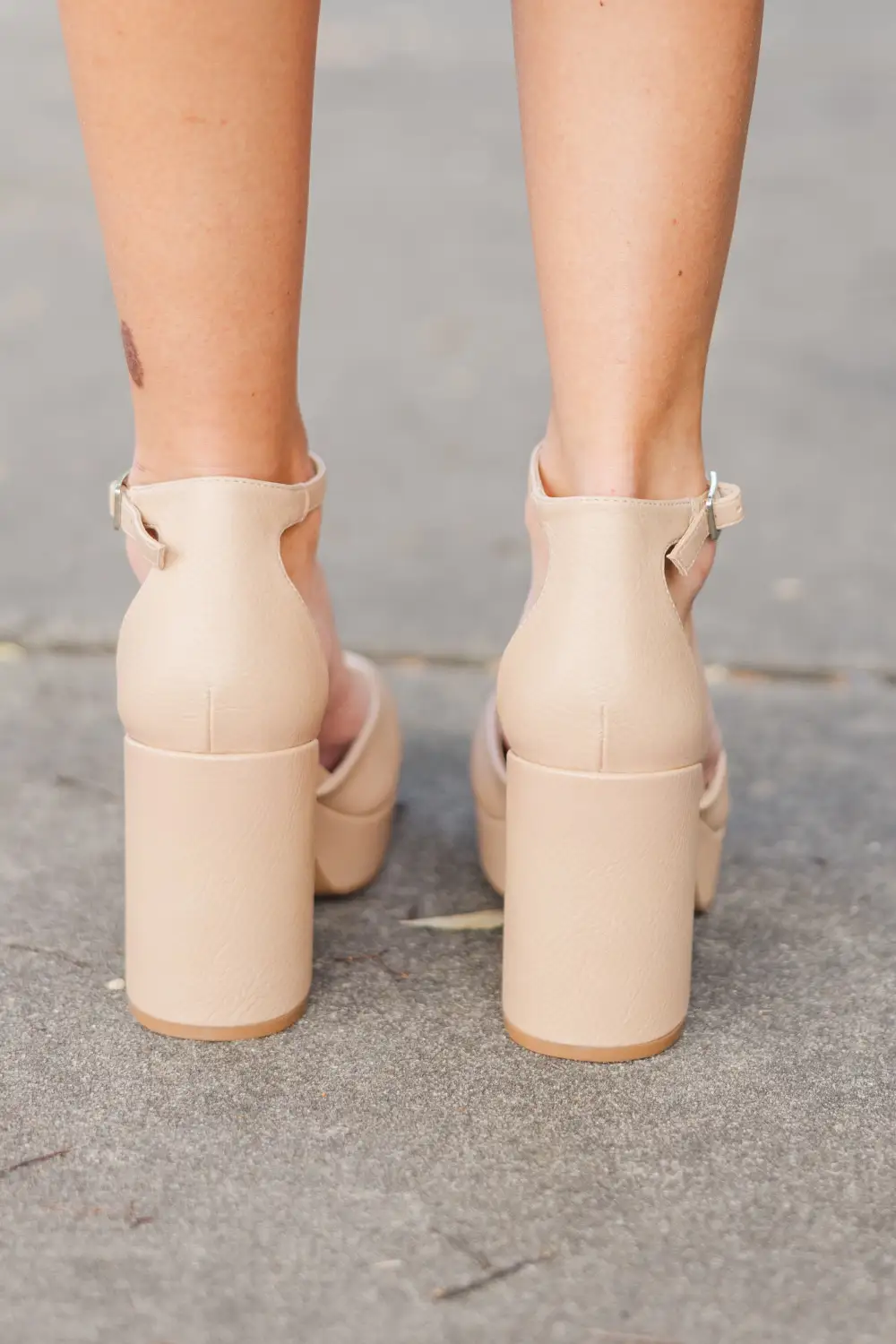 Try It Out Nude Mary Jane Heels