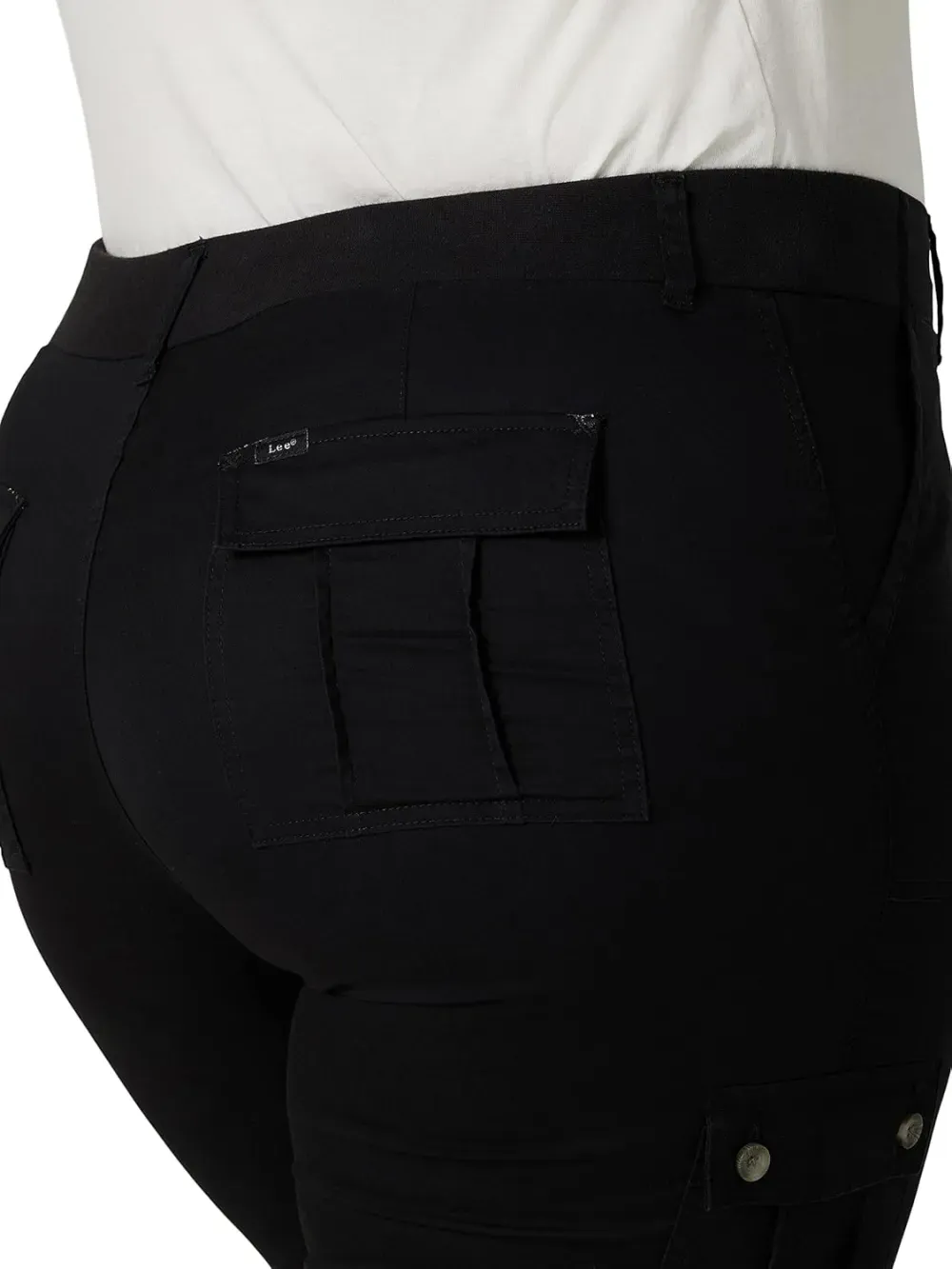 Lee Women's Plus Size Ultra Lux Comfort with Flex-to-go Cargo Capri Pant