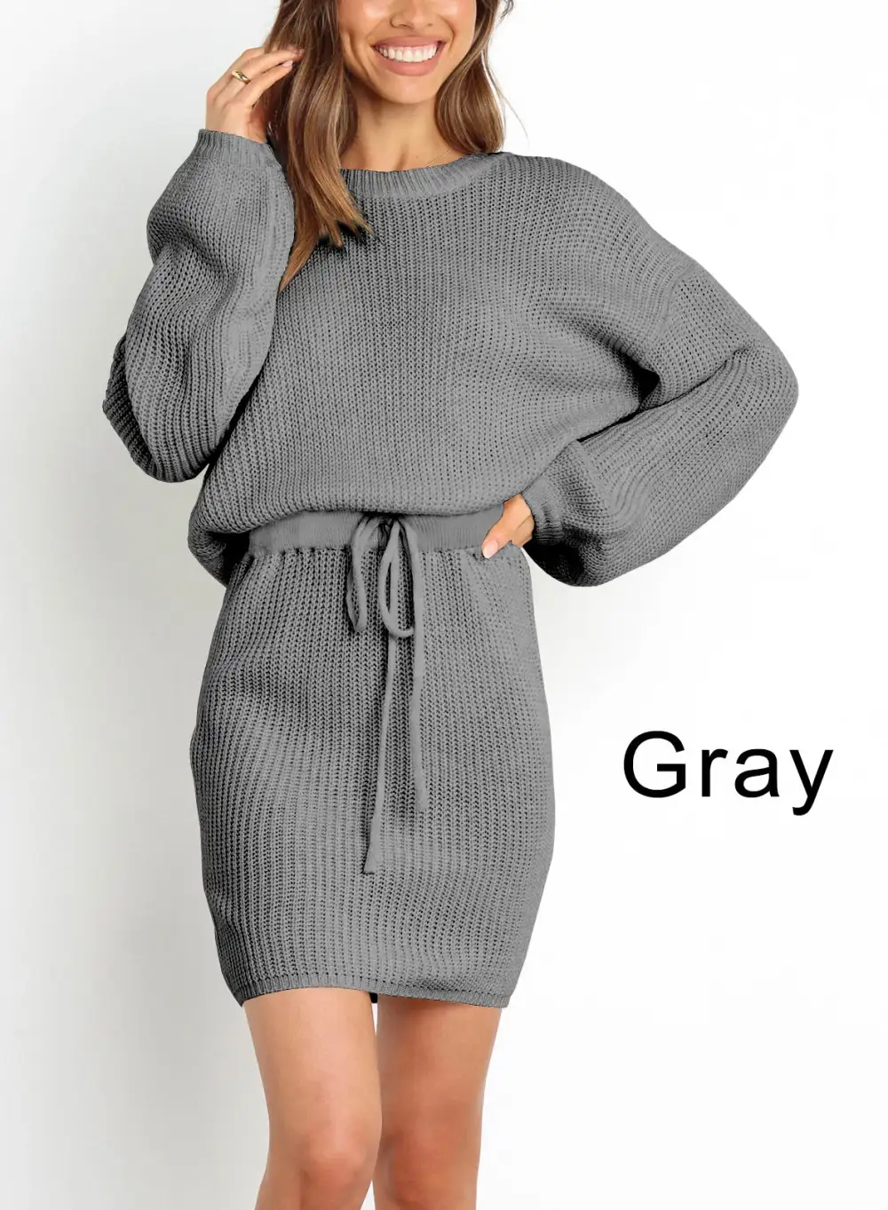 Knit Balloon Sleeve Set