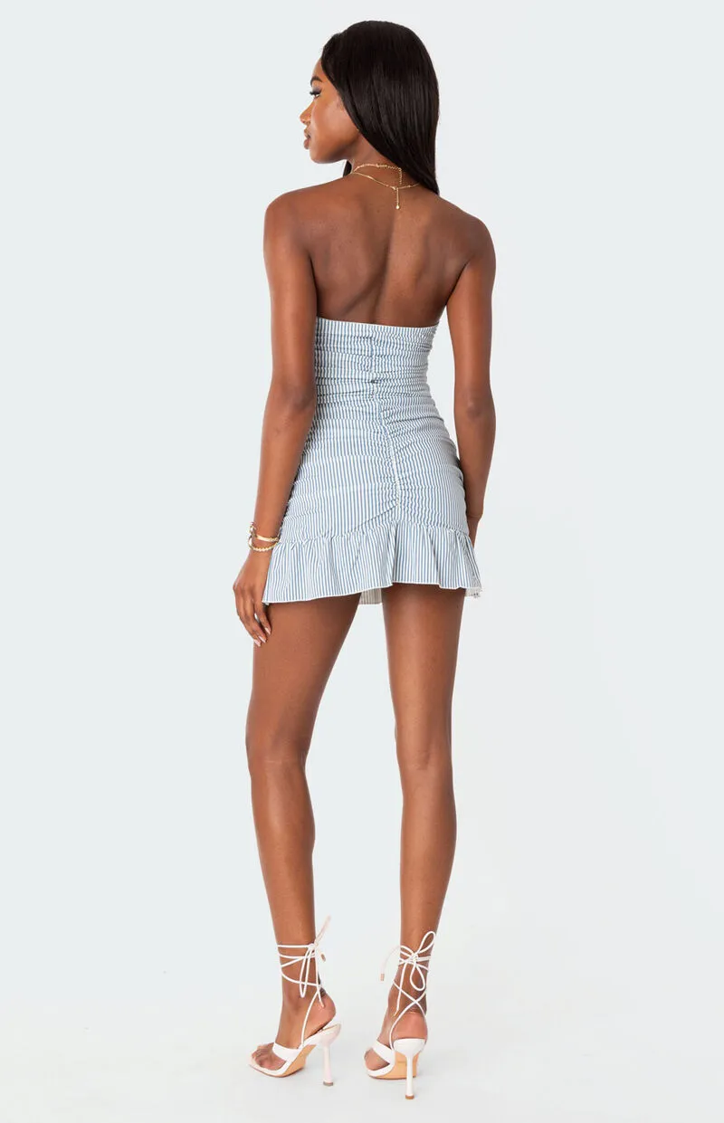 Edikted Gaia Gathered Mini Dress