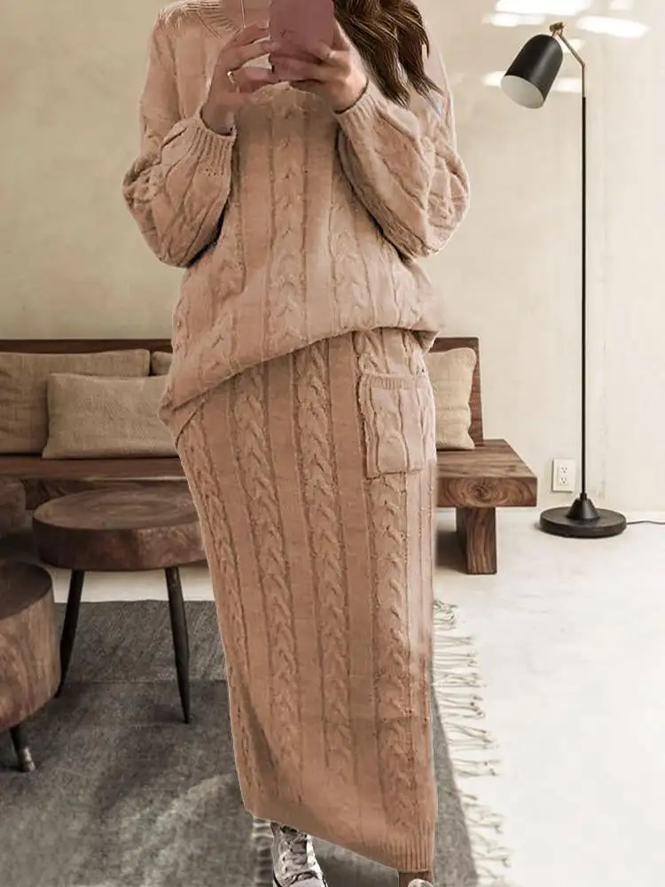 Needle Sweater Suit Skirt
