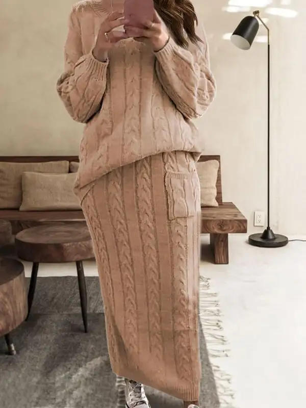 Needle Sweater Suit Skirt