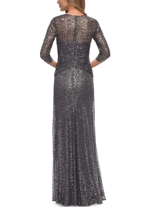 Solid sequin maxi dress