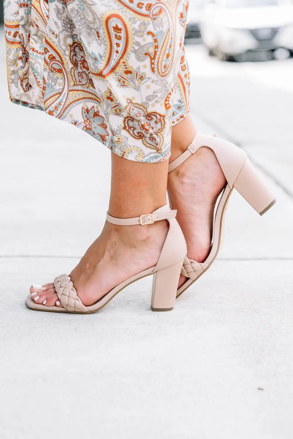 More Than You Know Nude Braided Heels