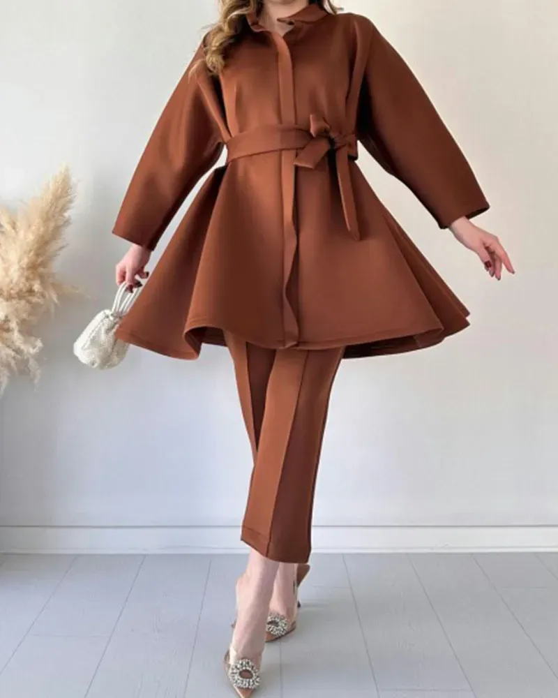 Casual umbrella-shaped two-piece set