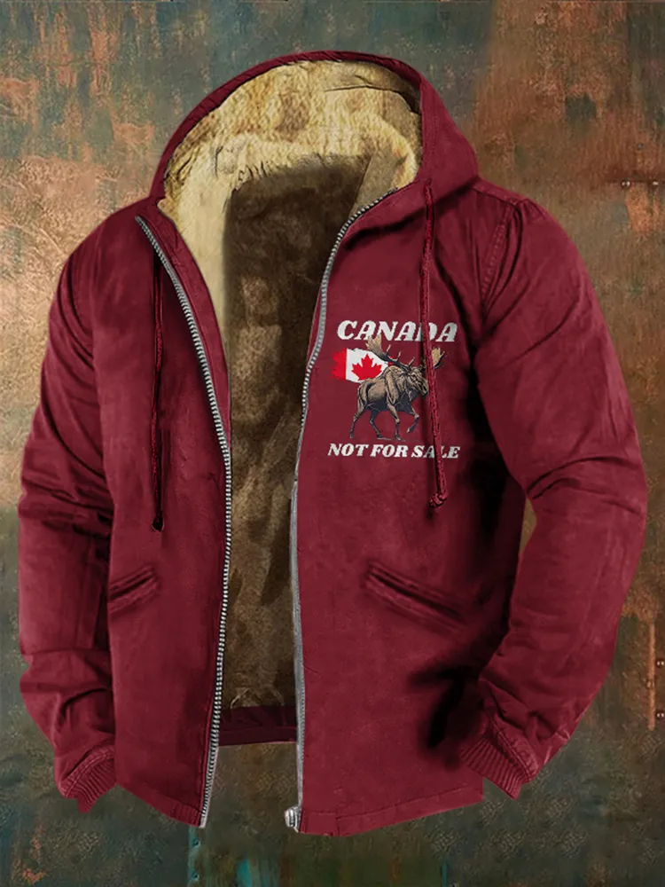Canadian Not For Sale Flag Print Men's Hoodie
