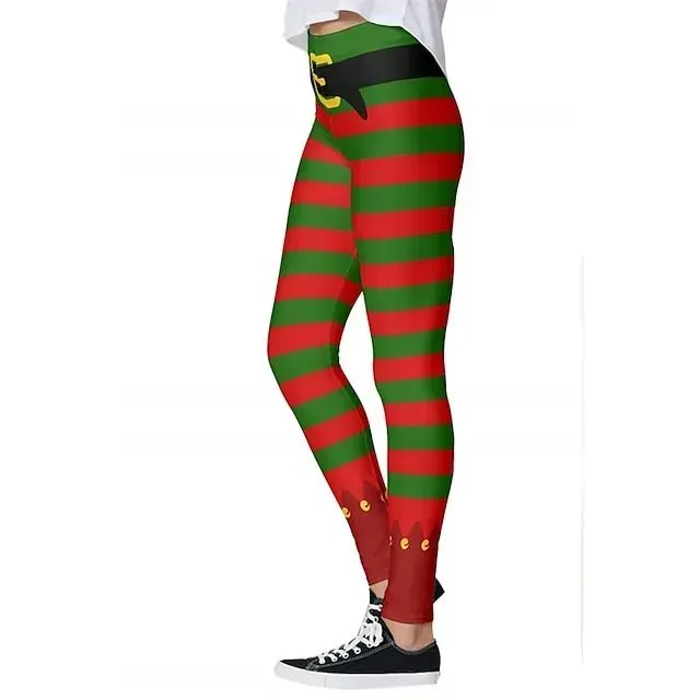 Santa Claus Leggings Jogger Pants Women's Christmas Christmas Christmas Eve Adults' Christmas New Year Eve Polyester Lycra Spandex Pants
