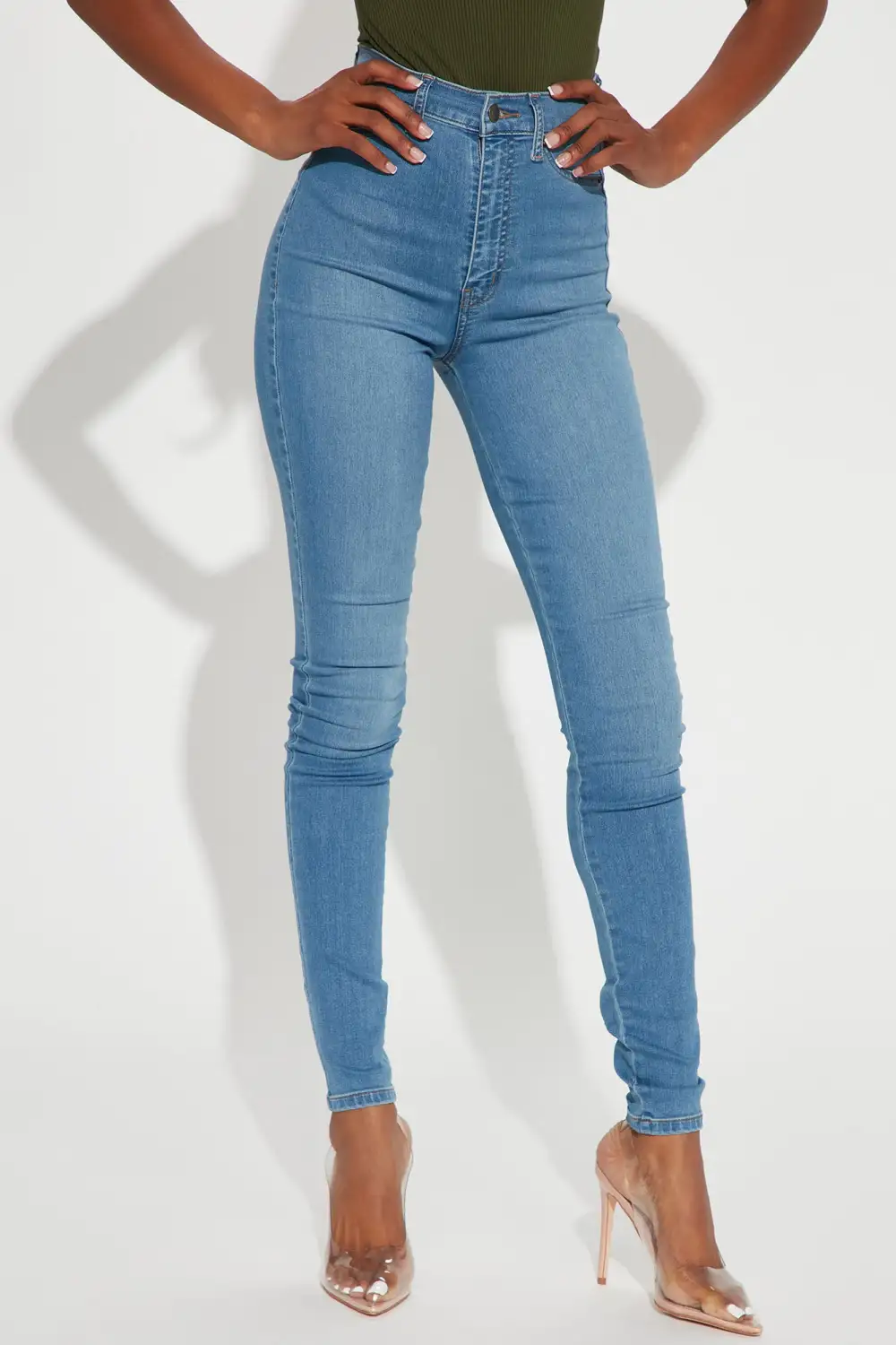Tall Flex Game Strong Super High Rise Skinny Jeans - Light Wash