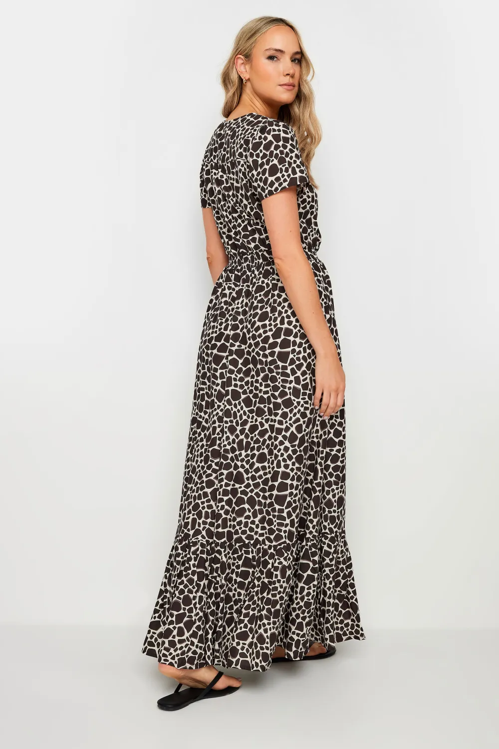 LTS Tall Natural Brown Animal Maxi Dress
