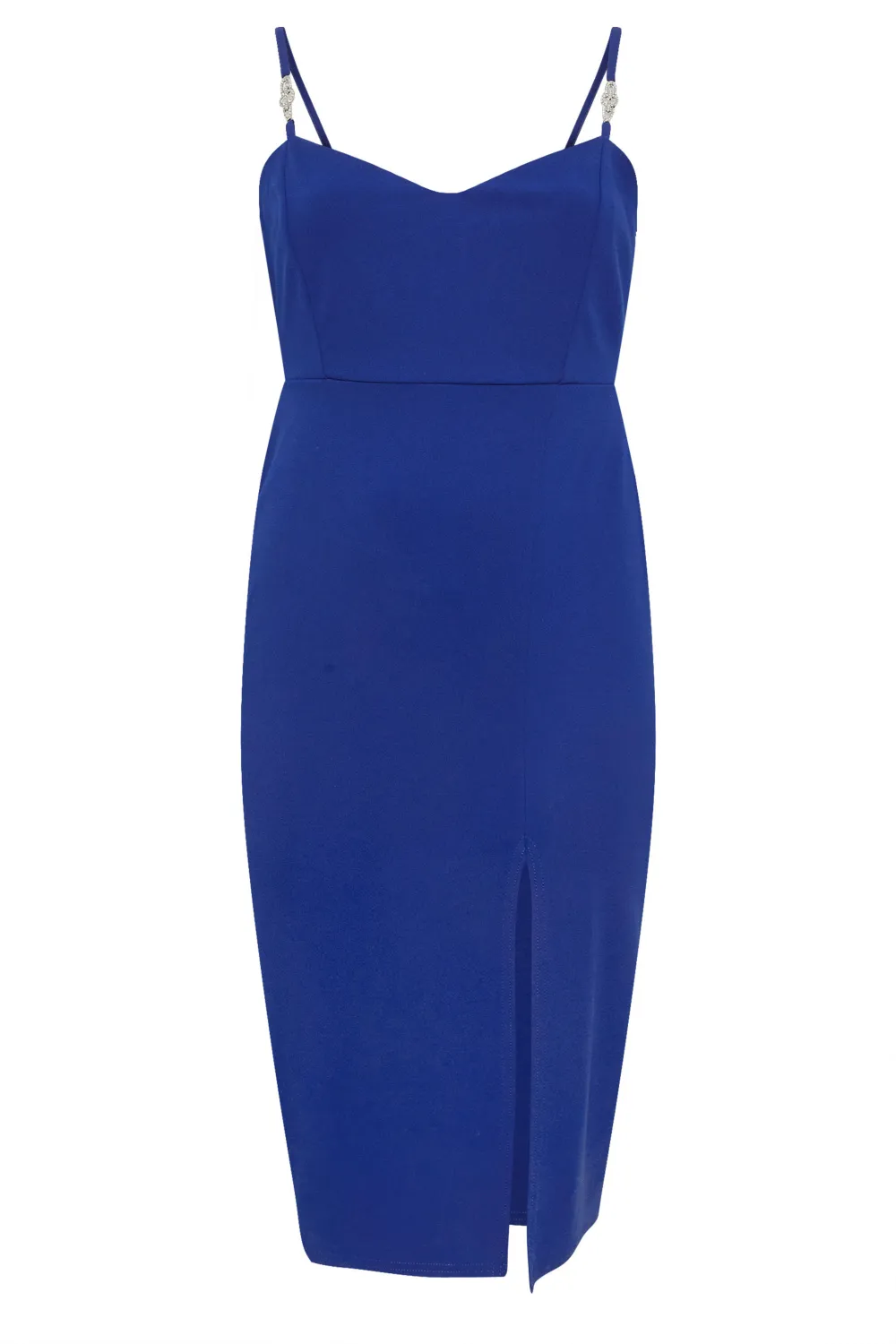 YOURS LONDON Curve Cobalt Blue Diamante Strap Midi Dress