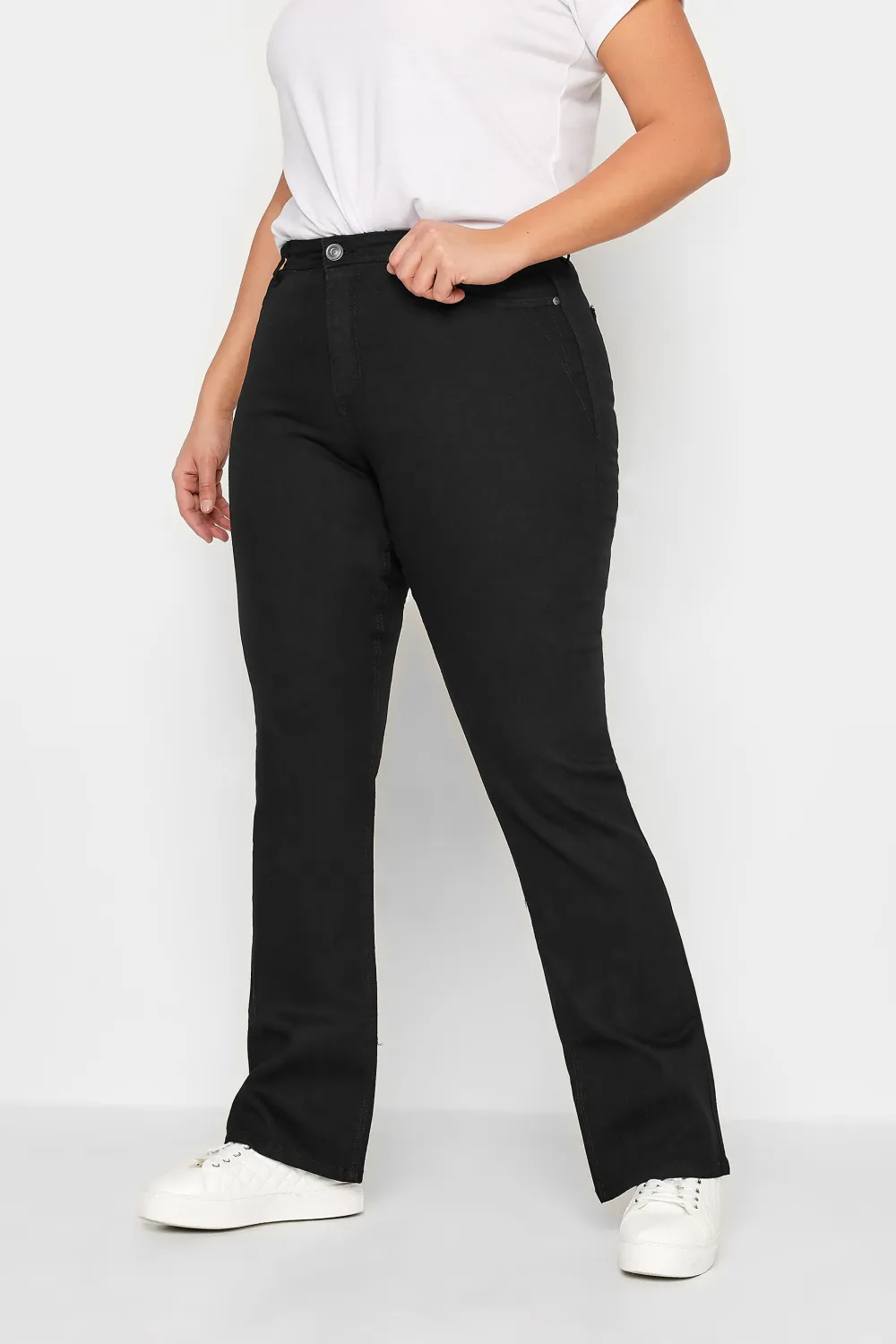 LTS Tall Black RAE Stretch Bootcut Jeans