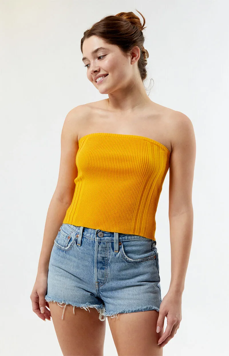 LA Hearts Longline Sweater Tube Top