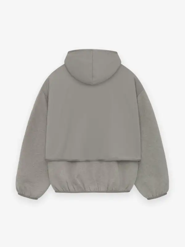 NYLON FLEECE HOODED SWEATSHIRT