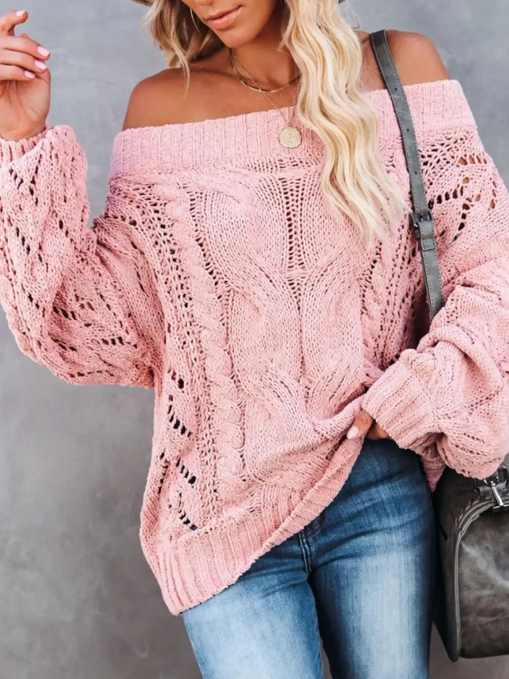women's large size loose knitted sweater