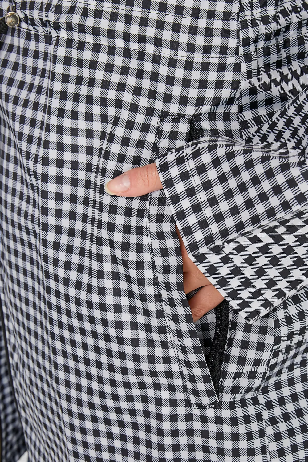 LTS Tall Black Dalmatian Print Pocket Parka