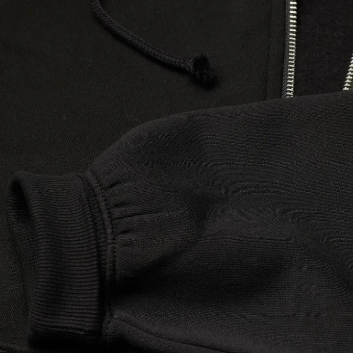 Oversized Zip-Through Hoodie Black