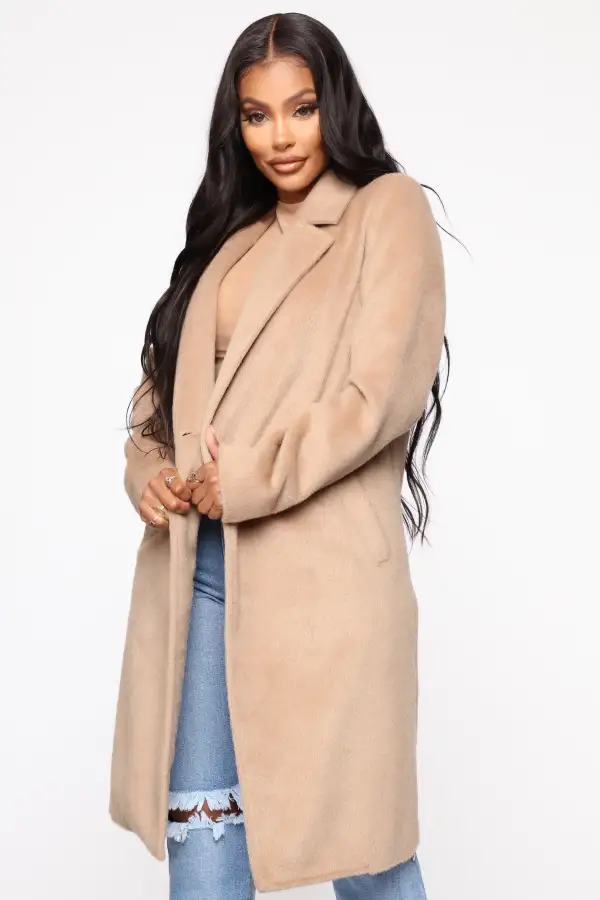 It's A Long Story Coat - Taupe