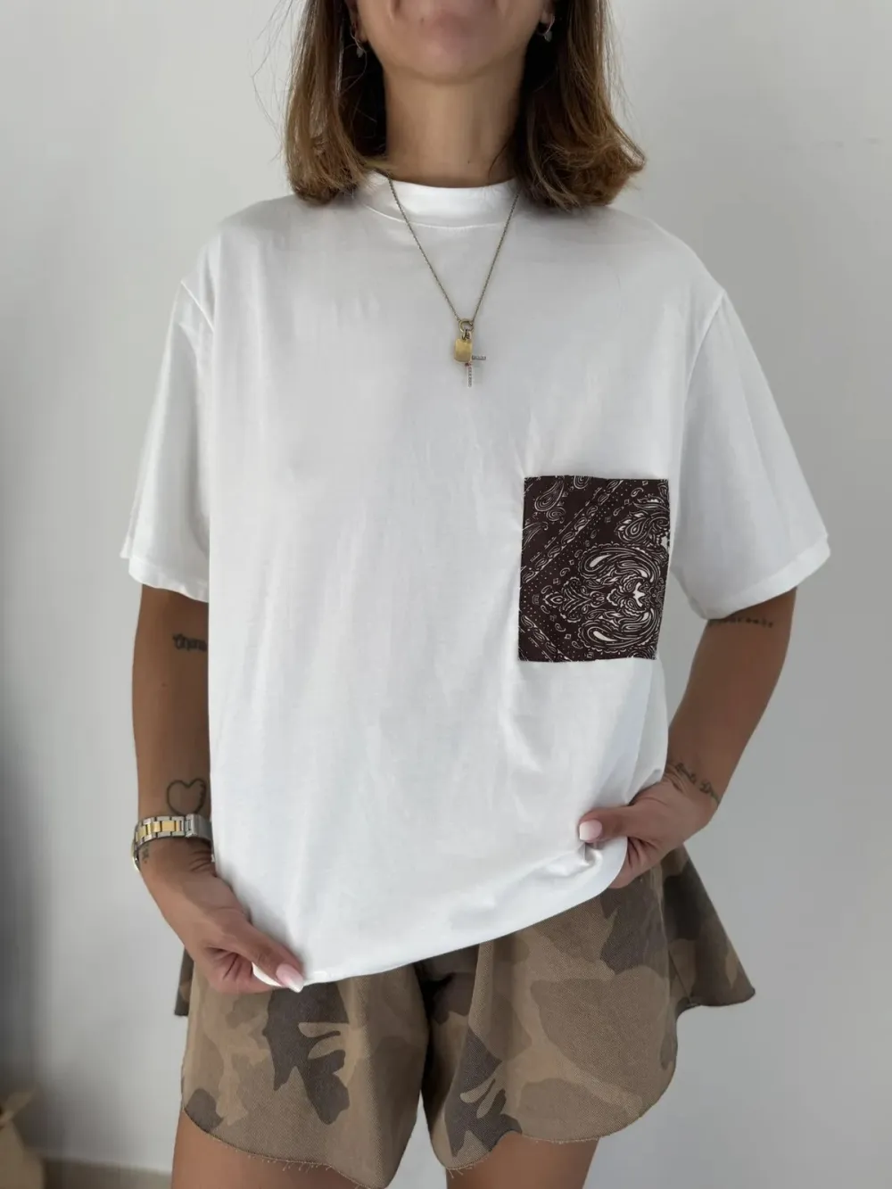 Pocket Detail Crew Tee Look