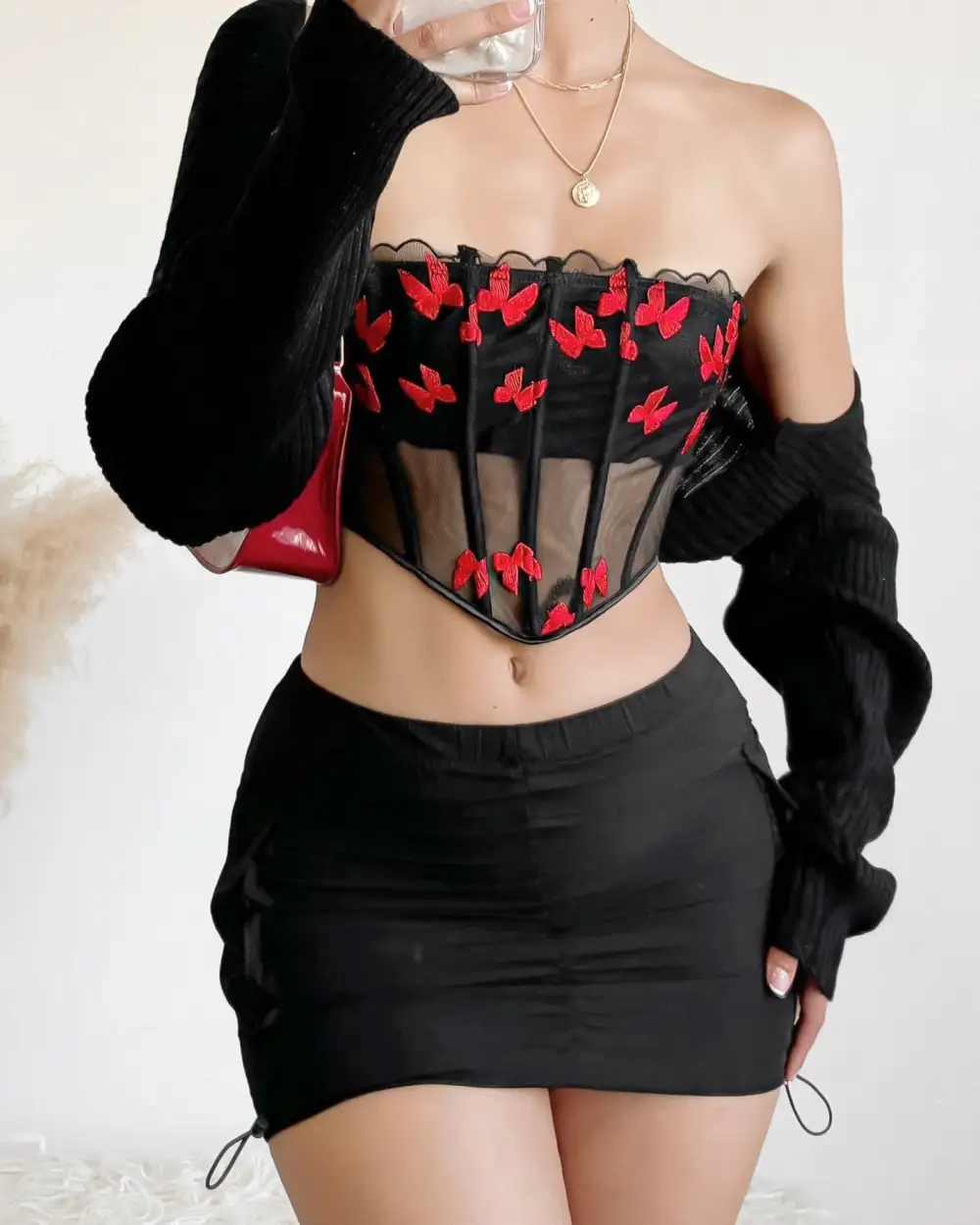 GIVE ME BUTTERFLIES BUSTIER TOP