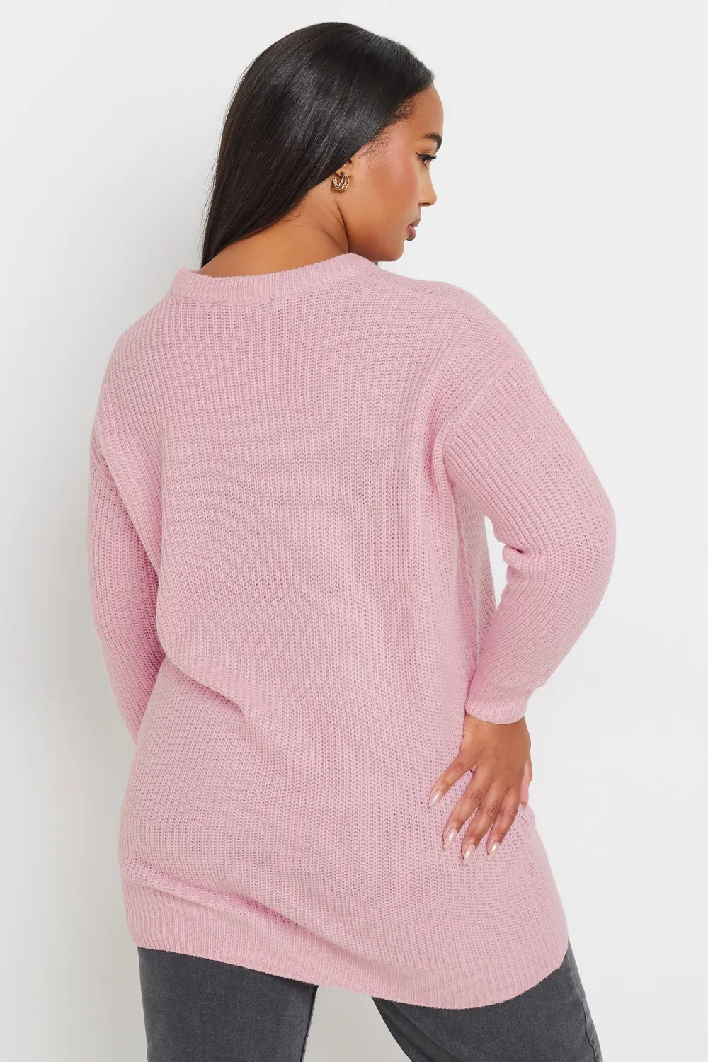 YOURS Curve Pink Essential Knitted Jumper
