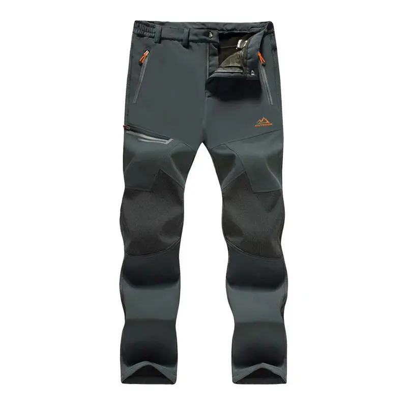 🔥6 Pack-Waterproof Ski Pants for Men, Thermal Fleece Lined Winter Pants with Secure Zip Pockets