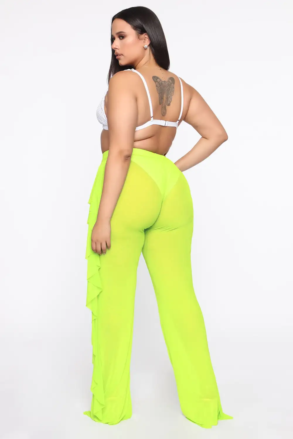 Sunshine See Through Cover Up Pant - Lime