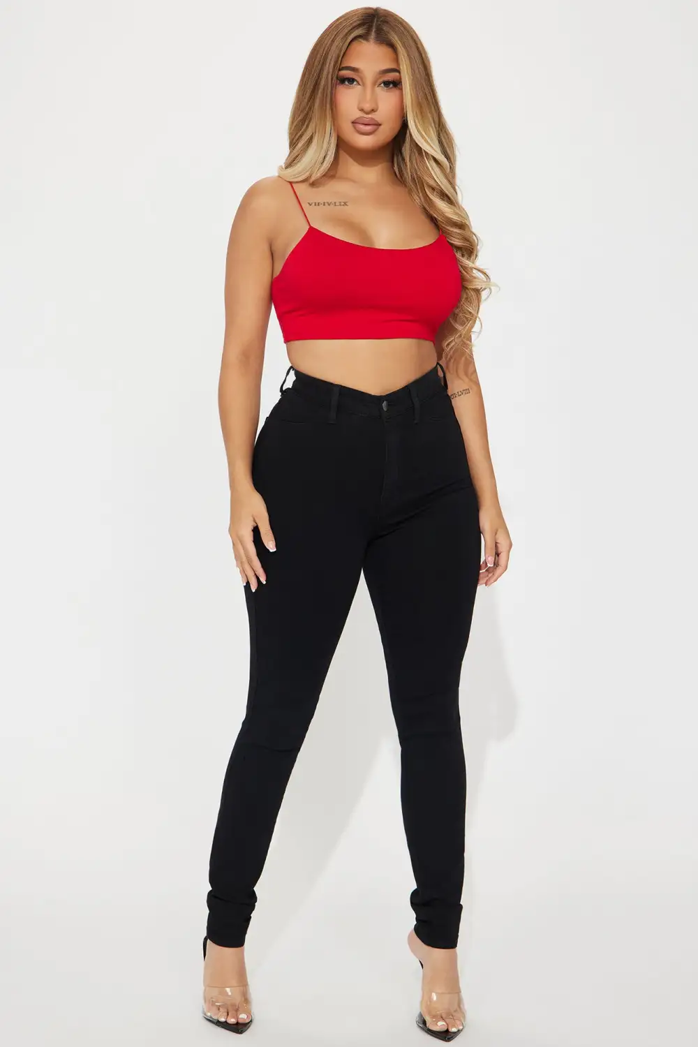 Kiki Super Cropped Top - Red