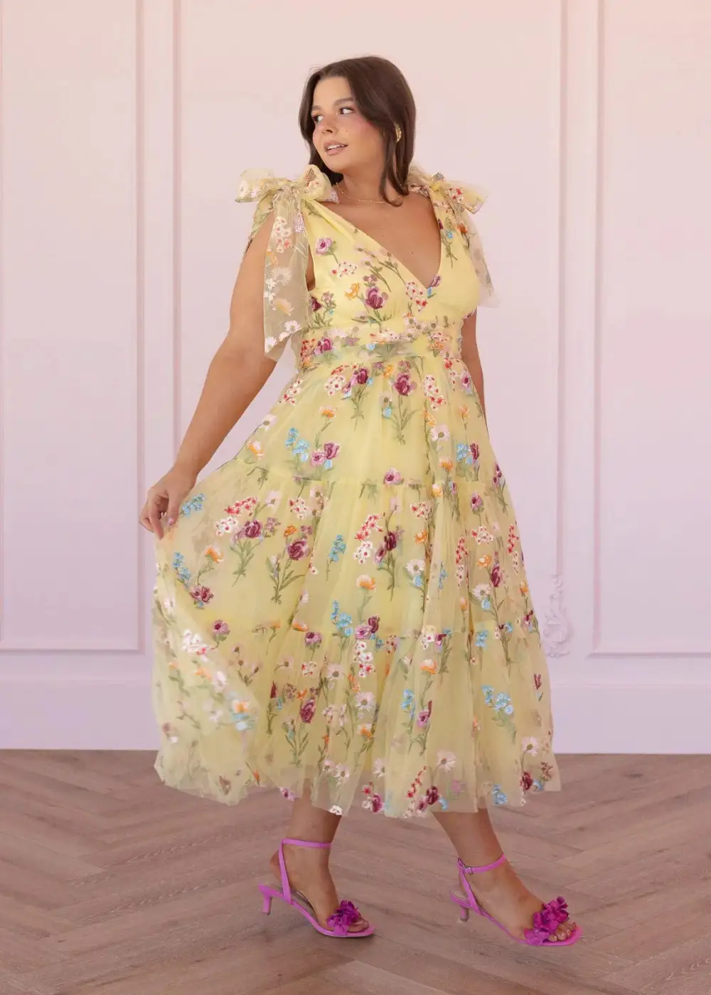 Margaret Midi Dress Yellow