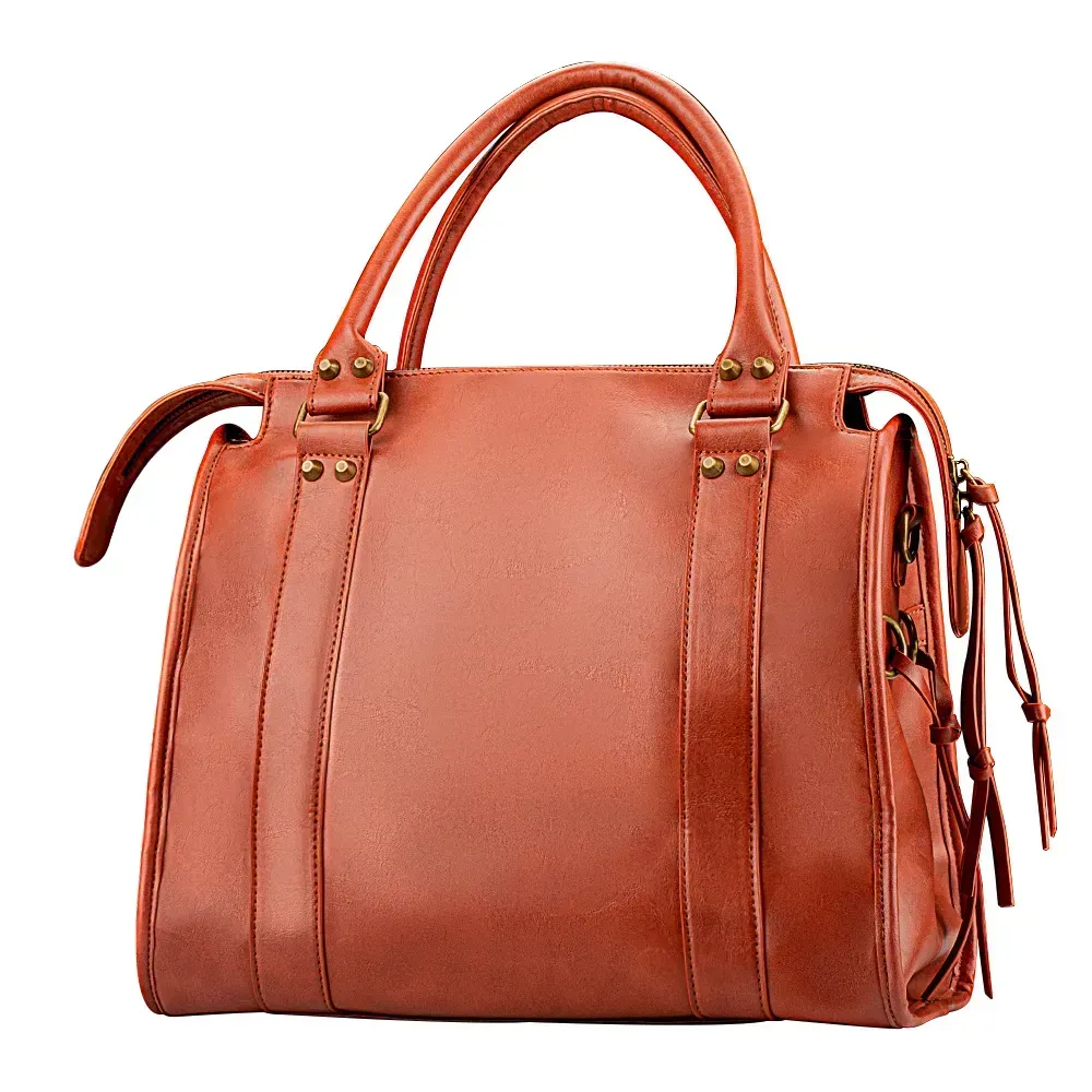 Cognac Italian Leather Bag  Italy Soft Leather Crossbdody Bag