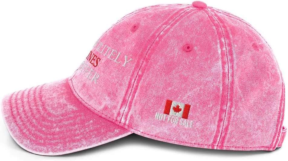 Canada Politely Declines Your Offer Hat, Embroidered Canada is Not for Sale Cap, Vintage Distressed Cotton Twill Dad Hat